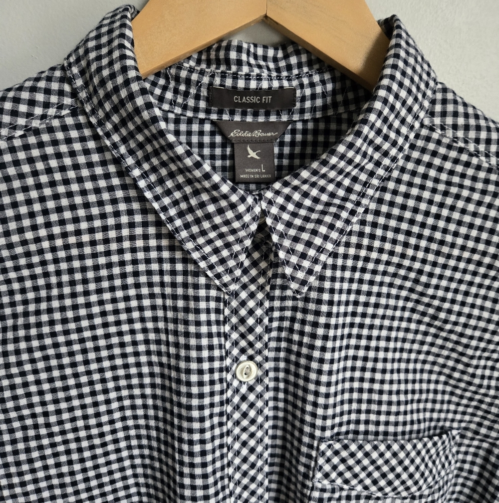 EDDIE BAUER Lightweight Cotton Gingham Shirt - Picture 2 of 10